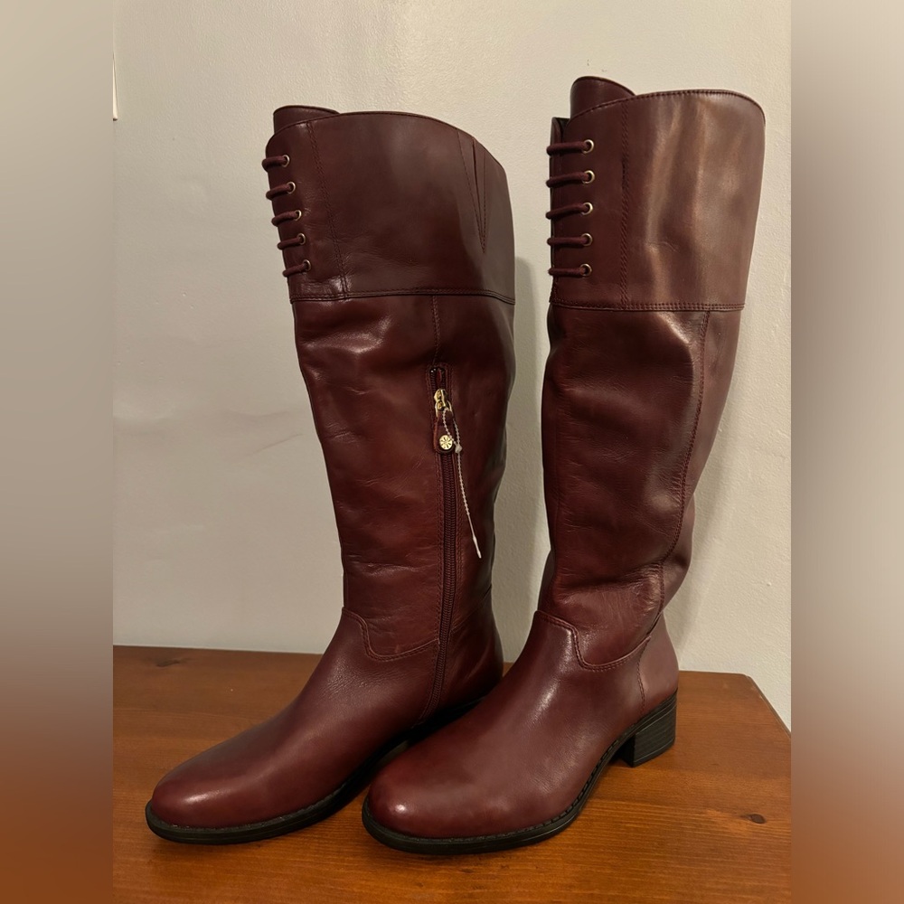 Isaac Mizrahi Wide Calf Leather Lace Up Boot